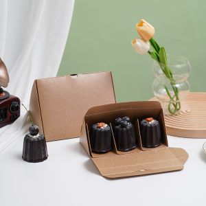 Triangular Kraft Paper Cake Sandwich Packaging Box Folding Packaging Box