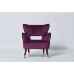 Buy cheap Modern Elegant Upholstery Living Room Single Sofa Stackable Dark Red Velvet from wholesalers