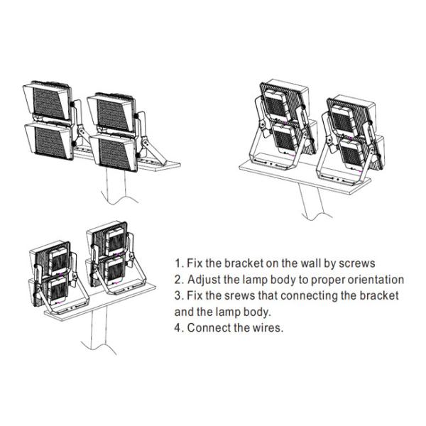 Quality 160LM/W Outdoor Pole Light Fixtures 1000W 4000K 5700K High Output Ultra Bright for sale