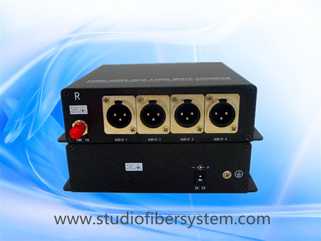 Buy cheap 4CH Unidirectional XLR balanced audio over fiber extender for broadcast system from wholesalers