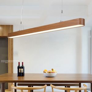 Buy cheap Super Brightness Linear LED Pendant Lights 110V-240V Wood Grain Color from wholesalers
