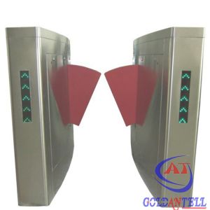 Anti tail Security RFID Reader Pedestrian Flap Barrier , electronic turnstiles