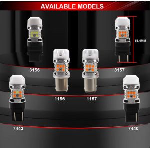 Buy cheap Newest Innovative T3 Dual Color Switchback CANBUS LED Bulb 1157 BAY15D With 1200LM Anti Hyper Flash Amber Turn Signal Light and White DRL from wholesalers
