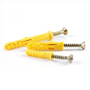 Bright Finish Plastic Nylon Expansion Screw for Wall Plug and Chipboard Screw