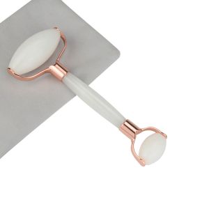 Buy cheap Noiseless Amethyst White Face Roller Quartz Double Sided Jade Roller from wholesalers