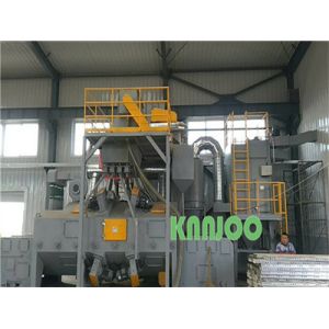 China Customized Wire Mesh Belt Shot Blasting Machine With 2-6mm Mesh Electricity Power Source on sale
