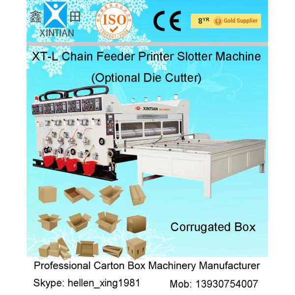 Buy cheap Chain Feeder Printing Carton Box Making Machine with Slotting Die Cutting from wholesalers