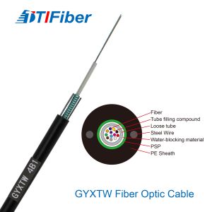 Fiber optic cable 12core 24core 48core SM G652D Outer Diameter 7.0mm steel wire