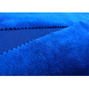 200GSM Soft 100% Polyester Velvet Fabric For Home Textile Royal Blue Color