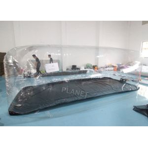 Transparent PVC 5x2x1.8m Inflatable Car Capsule With Filter
