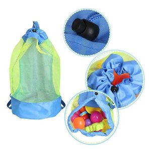 Beach Tote Nylon Medium Mesh Drawstring Bags Swimming Clear Transparant