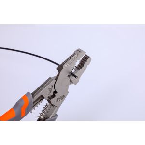 8-Inch Multifunction Pliers with 62 HRC Cutting Edges