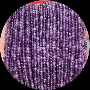 Buy cheap Natural Gemstone from The Perfect Choice for Your B2B Needs Various Crystal Stone Amethyst Green Aventurine Mini Faceted Loose Round Bead Strands from wholesalers