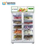 Open Door LED Smart Fridge Vending Machine For Fruits with Telemetry Real-time