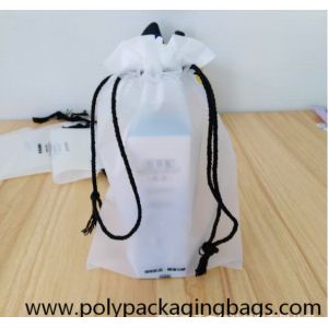 Buy cheap Gravure Printing Frosted CPE Drawstring Storage Bags For Clothing Garment Packaging Bag from wholesalers