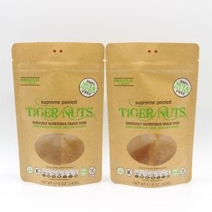 Buy cheap ODM Biodegradable Stand Up Pouches Zipper Top Kraft Window Bags from wholesalers