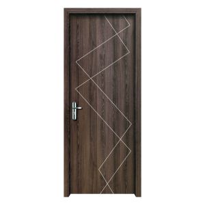 Carved Design Wood-Plastic Composite Hollow Door With Hinged Installation Method