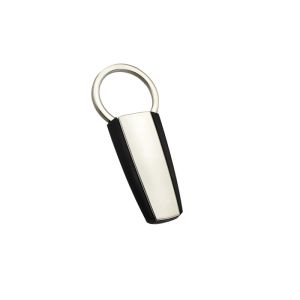 Buy cheap ABS Plastic Pull Apart Key Holder Trapezoid Metal Logo Keychain Silver Electroplating from wholesalers