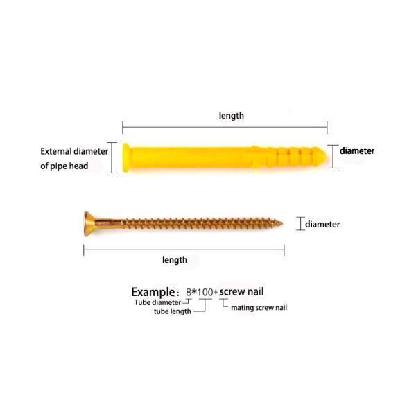 12*60mm Insulation Expand Nails With Screw