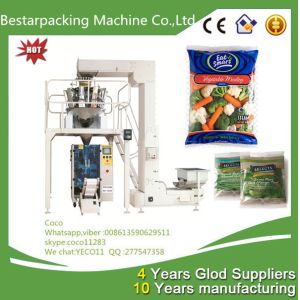 New design green leafy vegetable salad weighting and packaging machine,with