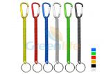 Buy cheap Plastic Spiral Cord Wire Fishing Tool Holder With Colored Carabiner / Split Ring from wholesalers