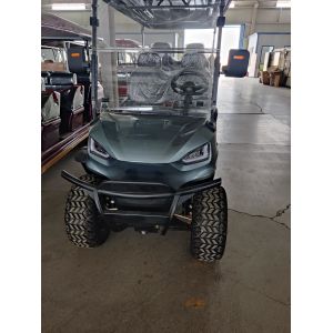 4+2-Seater Gray Luxury Pointed Lithium Battery Electric Off-Road Golf Cart