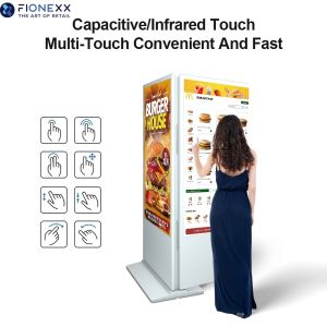 Buy cheap Digital Signage Smart Kiosk Vertical Totem Floor Standing Touch Screen LCD Advertising Display with Fast 6ms Response Time from wholesalers