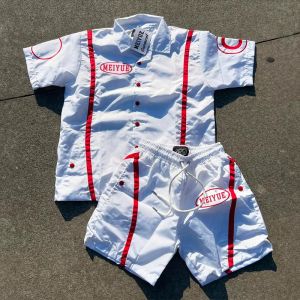 Buy cheap Custom Windbreaker Buttons Polyester Nylon Polo Shirt 2 Piece Set Shorts Jogging Suit Men T Shirts Short Set Tracksuit for Men from wholesalers