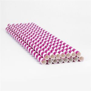 Buy cheap Dia 5mm To 10mm Stripe Biodegradable Paper Straws from wholesalers