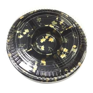 Buy cheap Custom Disposable Sushi Box Round Plastic With Cover Five Grid Salmon Thorn Body Sold Packing Lunch Box from wholesalers