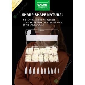 Buy cheap 500pcs Sharp Shape Lady French Style Artificial False Nails Half Tips and Full Cover False Nail from wholesalers