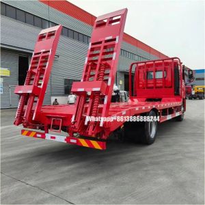 Buy cheap SHANCMAN 4x2 Special Flat Transport Truck for Excavator Mechanical Equipment from wholesalers