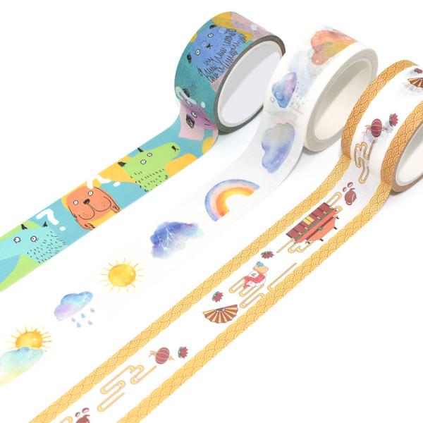 Buy cheap CMYK Waterproof Kawaii Washi Tape For Scrapbooking Planner Printed Masking Washi Paper Tape from wholesalers