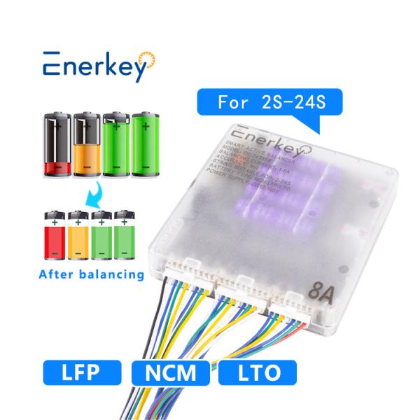 Enerkey BT Mobile App Smart Active Equalizer 8a Lifepo4 Active Cell Balancer For