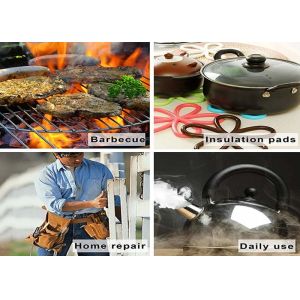 Up To 932°F Heat Proof Hand Gloves , Long Heat Resistant Gloves For Cooking