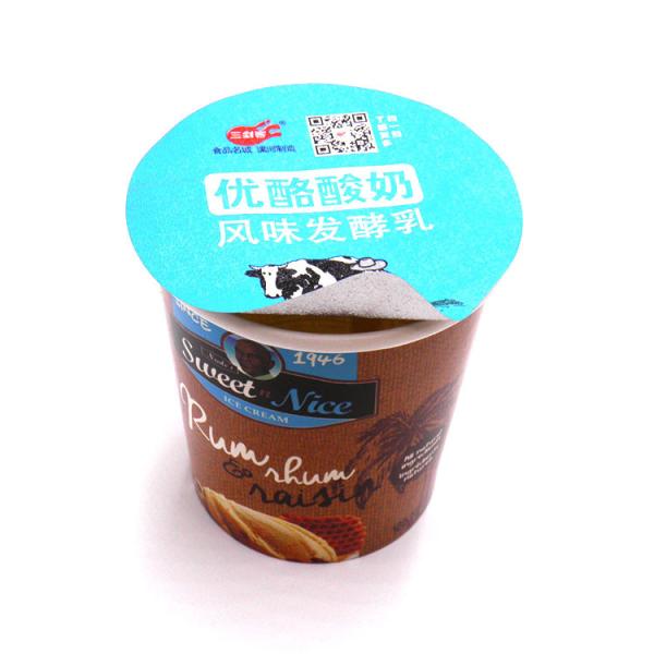 Quality Heat Sealing 99mm Yogurt Foil Lid PS Lacquer 81mm Dia Custom Logo for sale