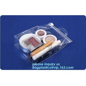 Biodegradable Customised printing Clear PVC Cosmetic Standup Zip lockk Pouch