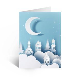 Buy cheap Christmas Design Lenticular Gift Cards 3D Effect Customised 12x17cm Fold from wholesalers