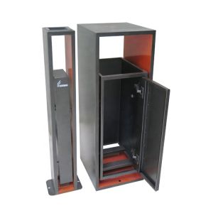 Buy cheap Sustainable Rectangular Steel 50L Park Dustbin from wholesalers