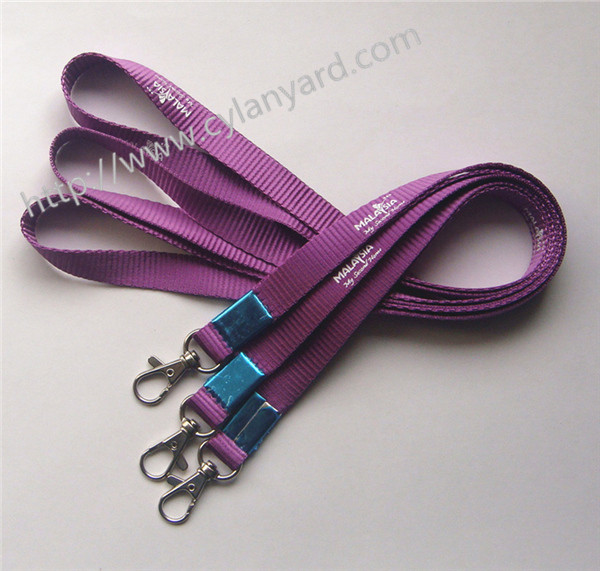 Quality Silkscreen printed logo polyester badge lanyards, cheap imprinted polyester neck straps, for sale