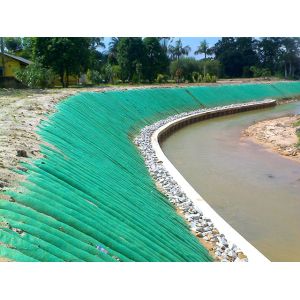 250gsm PP Woven / Nonwoven Geotextile Composite Sand Filled Mattress For River