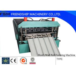 Buy cheap Roof Roll Forming Machinery 18 stations With 5 Tons De-coiler Single Chains from wholesalers