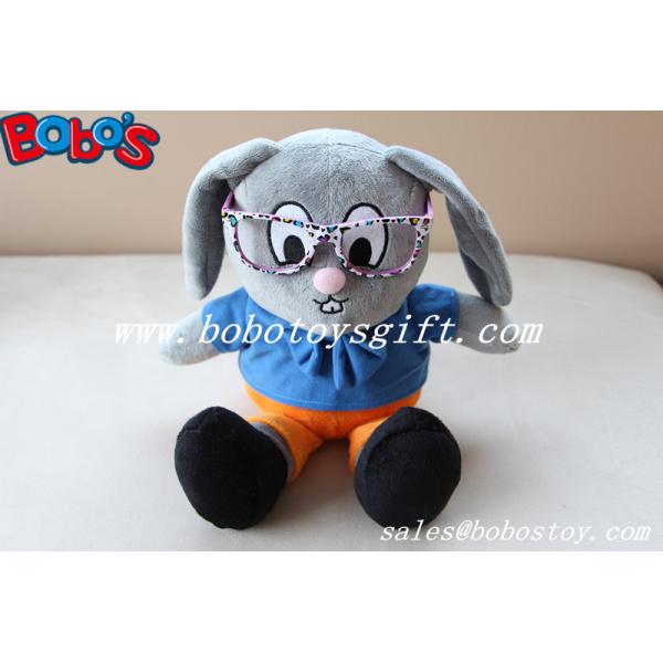 Buy cheap Stuffed Rabbit Toy Customized Made Mr Rabbit Toy With Glass from wholesalers