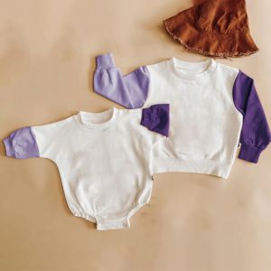 Buy cheap Custom Family Matching Clothes Set 280gsm Mama And Mini Sweatshirt And Romper With Fleece Fabric product