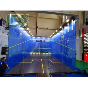 Buy cheap Panoramic AllGlass Squash Court Blus Glass Wall Squash Venue High Visibility Squash With Support Lighting System from wholesalers