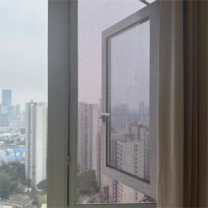 Fiberglass Retractable Screen Window Insect Resistant Mesh Window Customizable