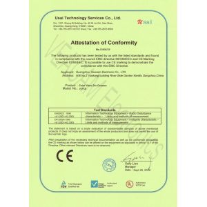 Veacam Electronics Co.,Ltd Certifications