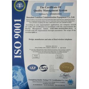 Shenzhen Lanshuo Communication Equipment Co., Ltd Certifications