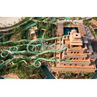 Buy cheap Kids and Adults Green Water Roller Coaster / Fiberglass Water Slides for Aqua park product