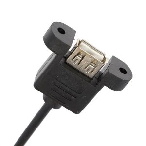Custom Screw Lockiing Stud 1M 2M Female USB A Panel Mount to Dupont Connector